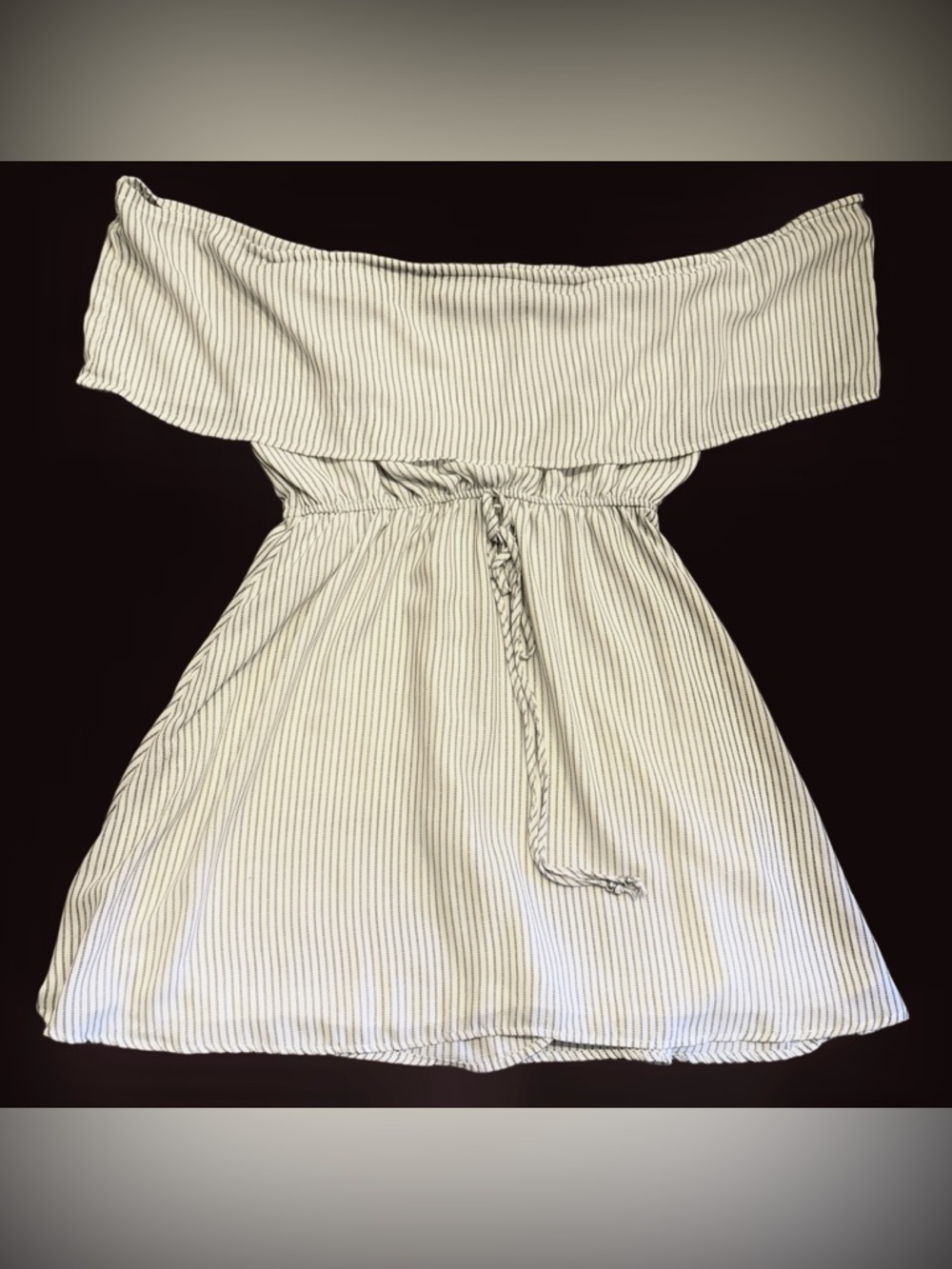 Paper Crane Off-Shoulder Striped Summer Dress